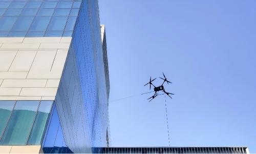 Analyze the different working modes of MYUAV FC30X dual-tethered high-altitude cleaning drone and manual